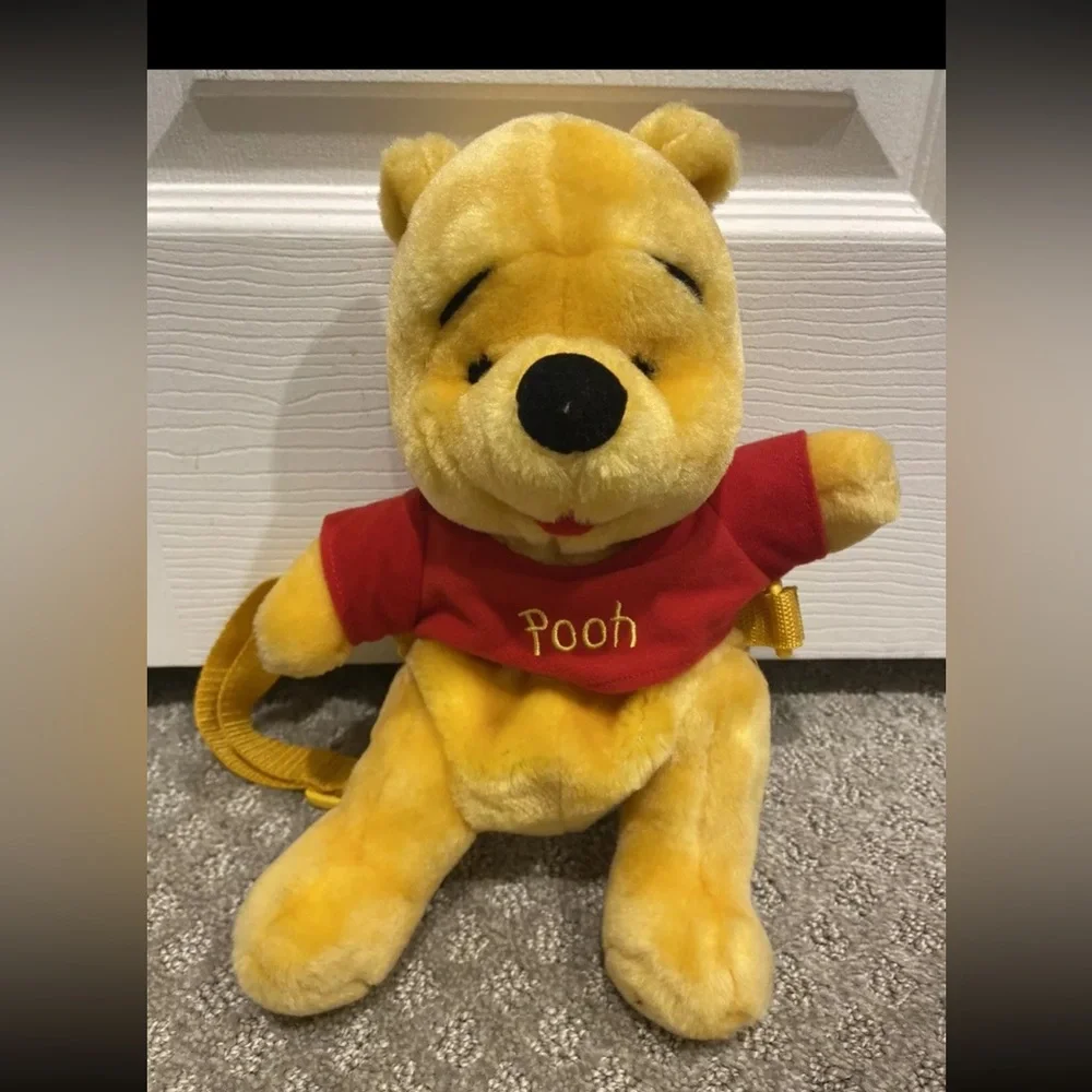 Disney Yellow & Red Winnie the Pooh Plush Kids Backpack
